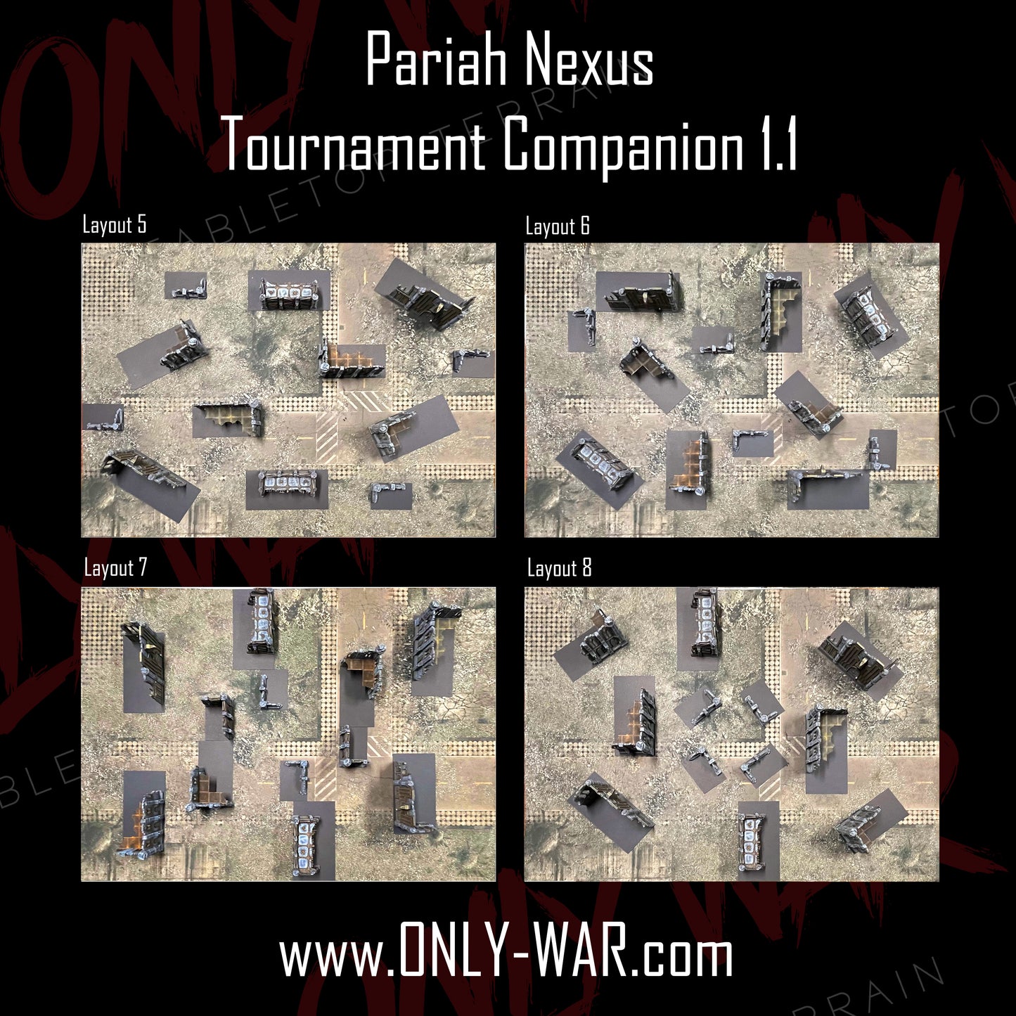 Warhammer 40k Terrain – Chapter Approved Sci-Fi Gothic Set with Free Footprints